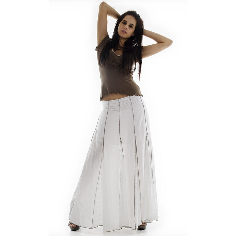 LONG FLARED SKIRT