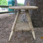 Cane Side Table - Round Top